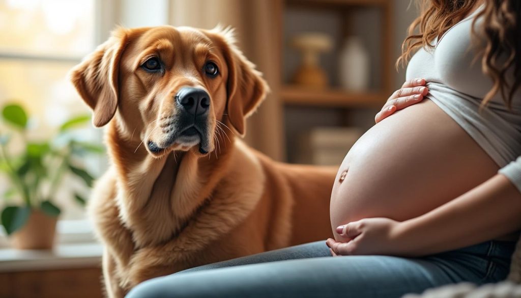 Chien et grossesse préparer l’animal à l’arrivée de bébé