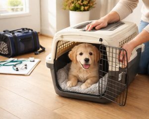 découvrez comment adopter un chiot et préparer son transport en caisse sécurisée pour garantir des visites vétérinaires régulières en toute sérénité.
