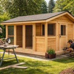 aménagez votre chenil avec des artisans menuisiers spécialisés dans les structures en bois pour un espace durable, esthétique et adapté aux besoins de vos animaux.