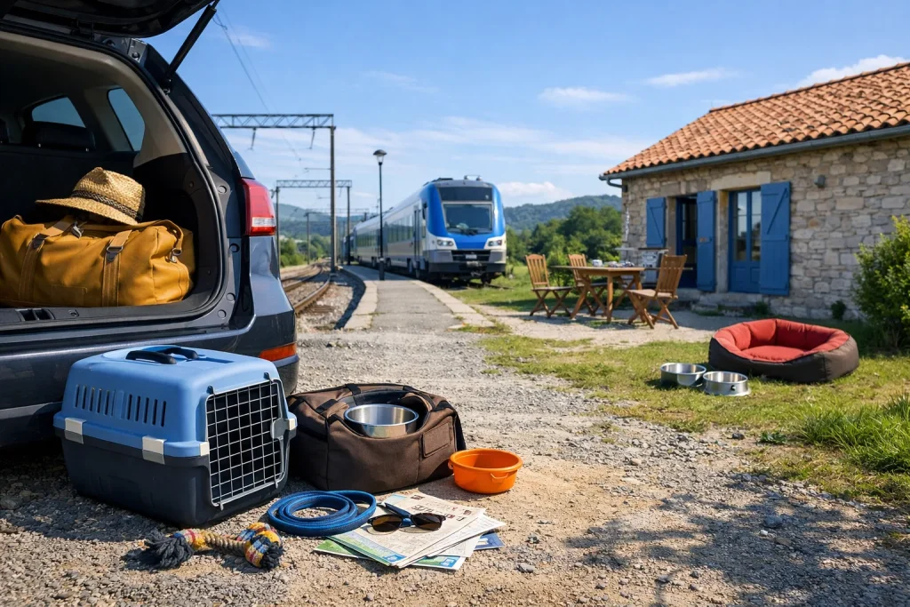 Partir en vacances avec son chien : voiture, train, gîte, ce que ça impose